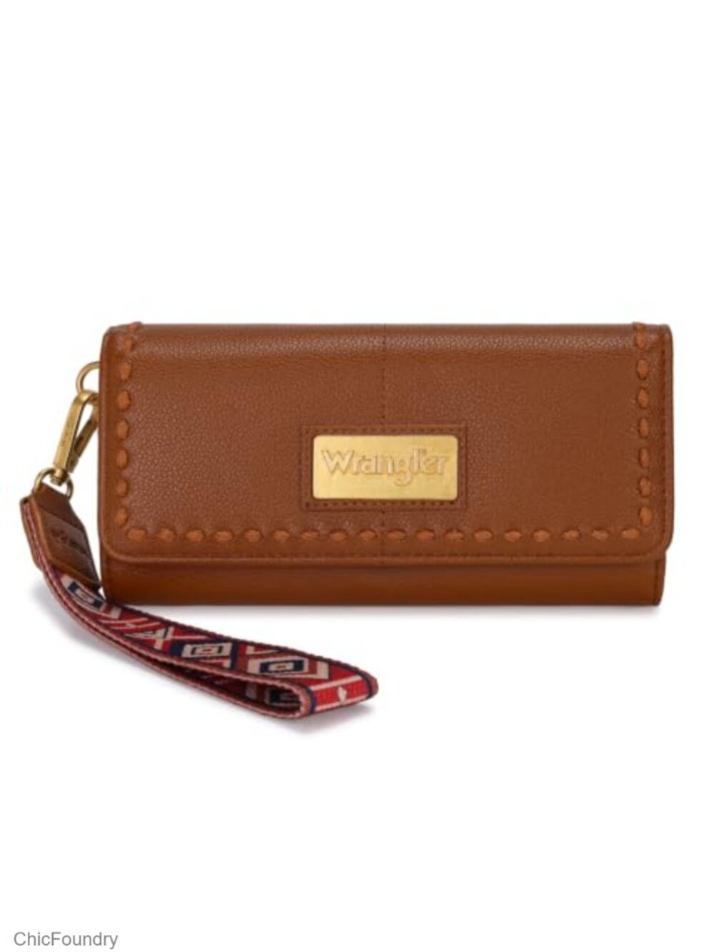 Western Large Bifold Wristlet Clutch Wallet with RFID Blocking 14 Card Slots